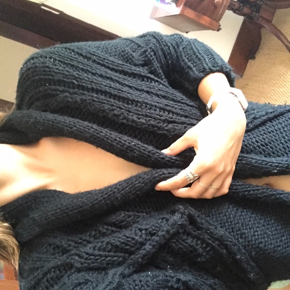 Billabong Black Chunky Knit Cardigan